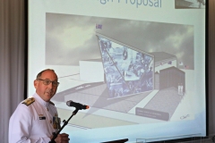 Commodore Wise addressing the guests.