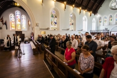 A packed church paying their respects officers and men lost on that fateful day.
